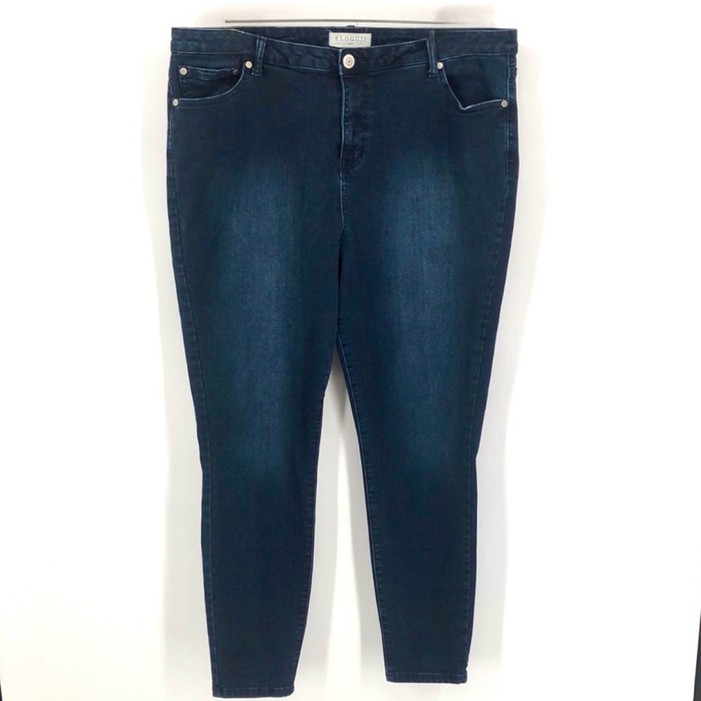Eloquii Olivia Sculpting Skinny Jean High Waist Dark Wash Stretch Denim 20